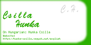 csilla hunka business card